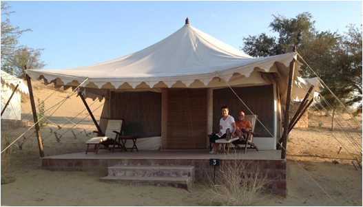 ::India by John:On our tent porch..jpg