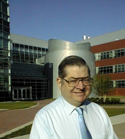 Photo of Doctor Miller by Science Hall.