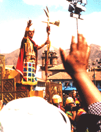 Inca at Inti Raymi Festival, Cuzco, Peru